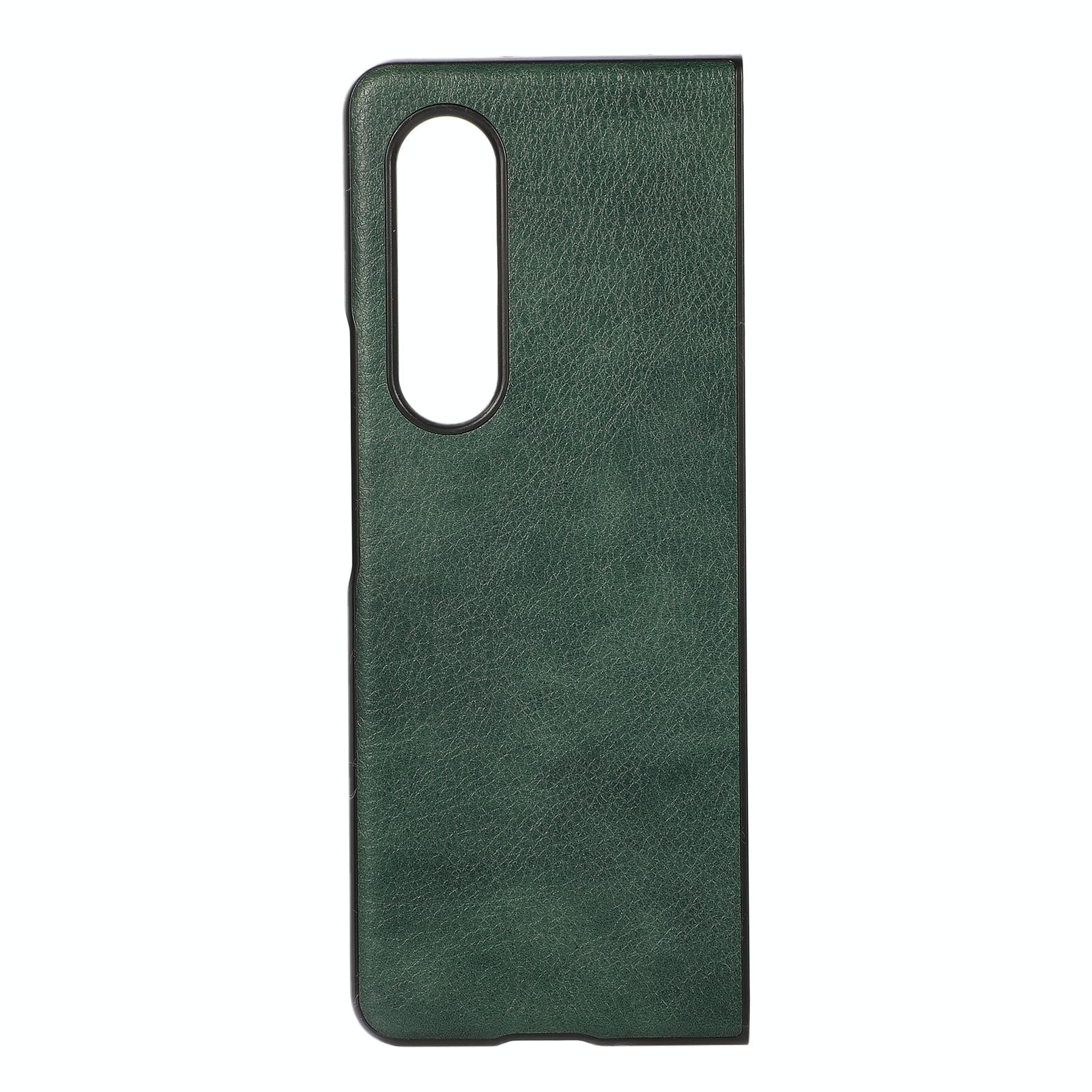 For Samsung Galaxy Z Fold4 5G Two Tone Litchi Pu Case - Slim & Stylish - Green 14