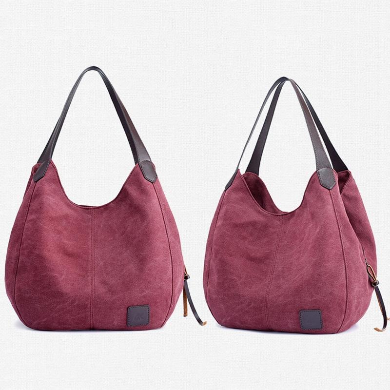 Retro Art Lady Shoulder Bag - Simple & Chic Beige - Purple Coffee 13