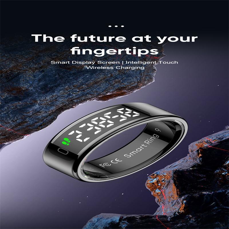 Smart Ring Heart Rate Blood Oxygen Sleep Sports Size 11 - Silver 6