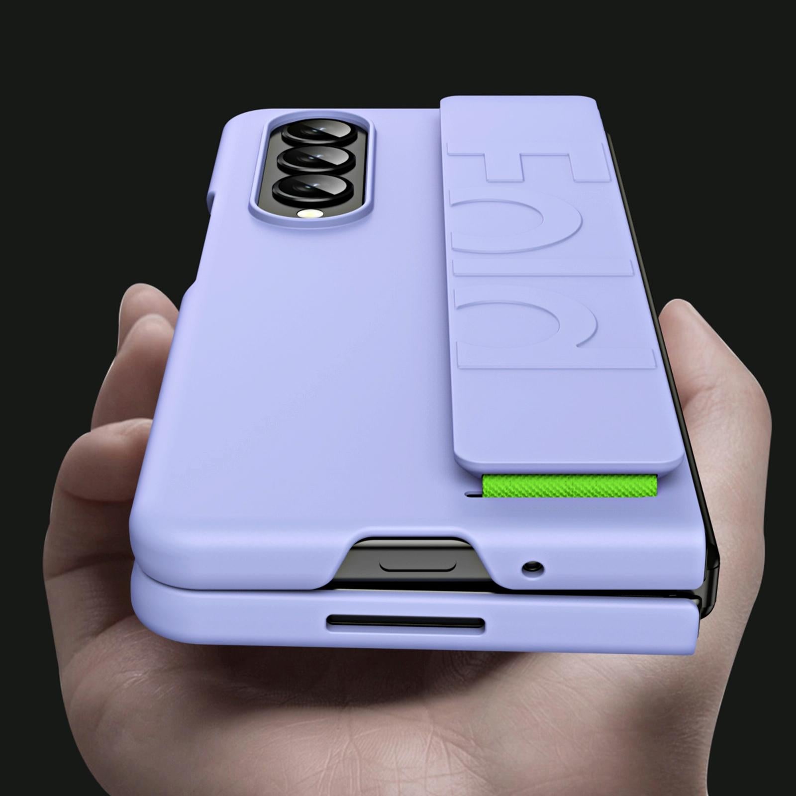 For Samsung Galaxy Z Fold4 5G Shockproof Wristband - Elastic - Purple 7