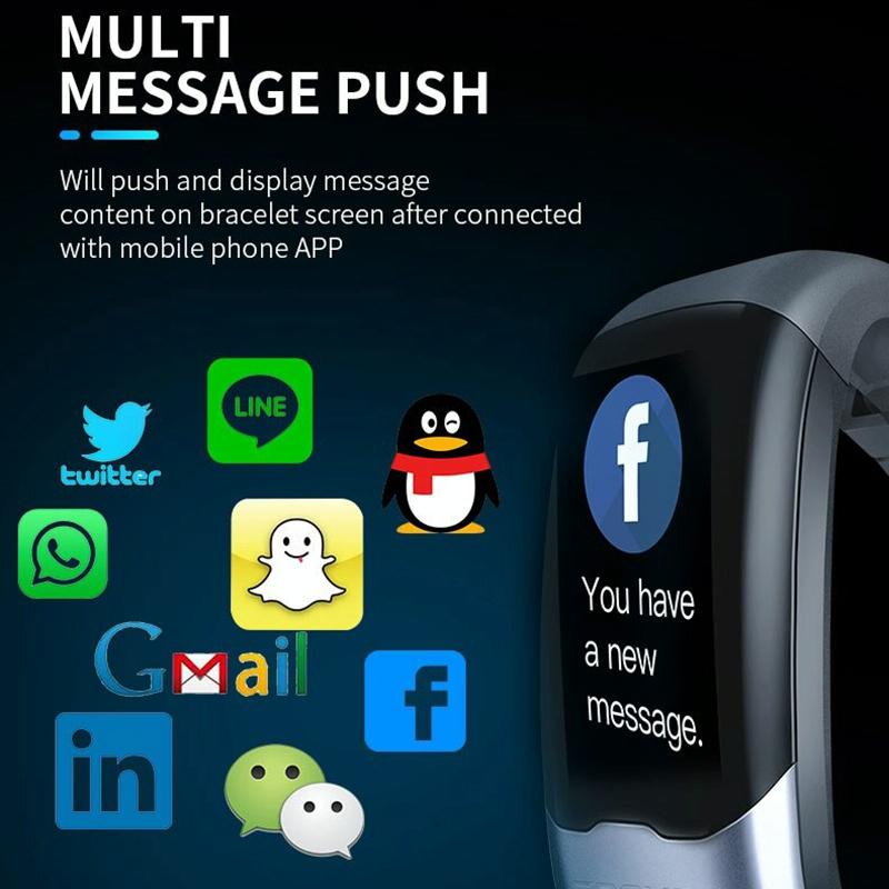 Smart Bracelet With Tft Hd Display Blood Oxygen & Sleep Monitoring - Red 8