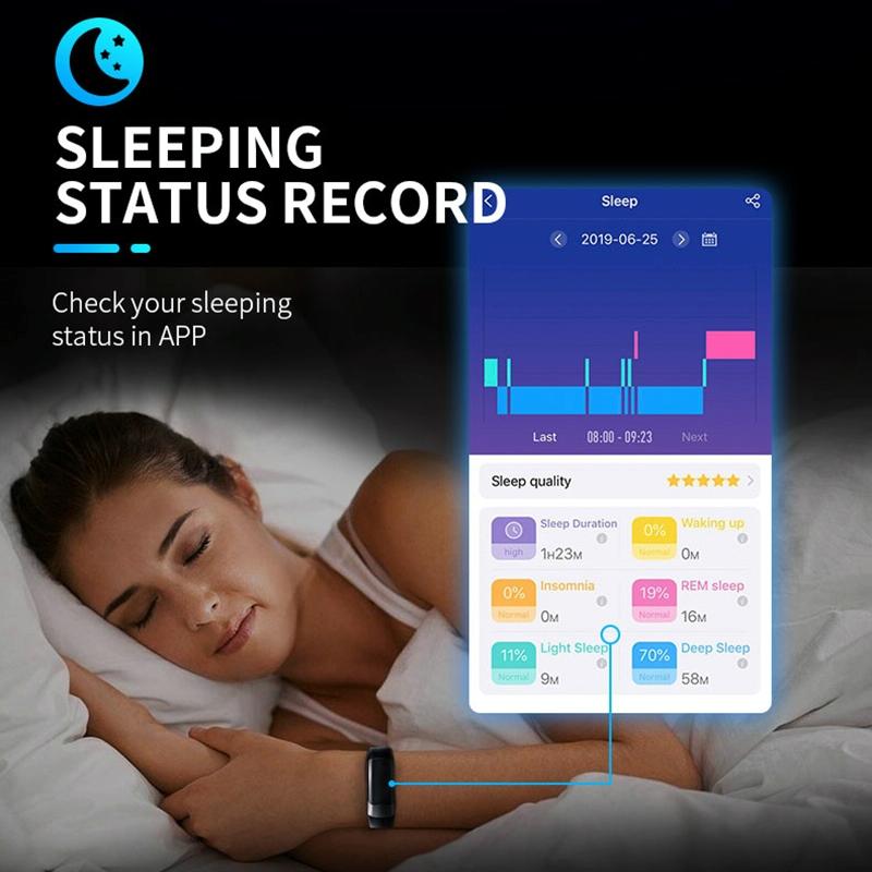 Smart Bracelet With Tft Hd Display Blood Oxygen & Sleep Monitoring - Red 10