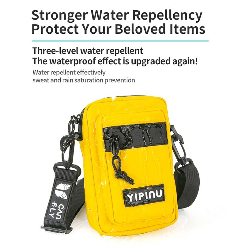 Stylish Single Shoulder Phone Bag For Students - Yellow 5