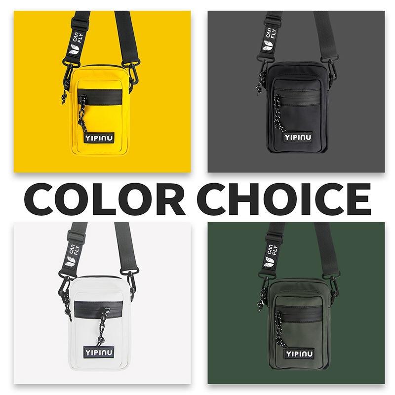 Stylish Single Shoulder Phone Bag For Students - Yellow 7