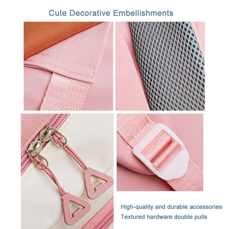 Adorable Junior High Backpack For Travel - Pink 8