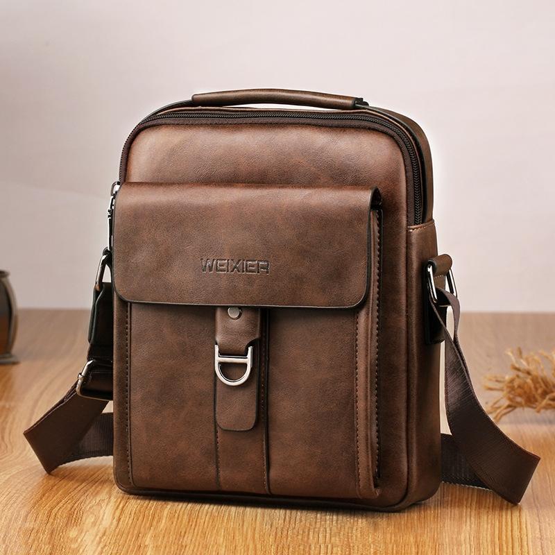 Men Outdoor Messenger Bag Dark Brown Small Size Ideal For Sports & Leisure