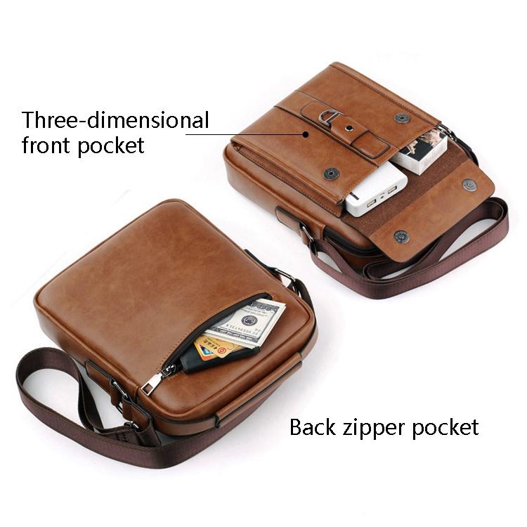 Men Outdoor Messenger Bag Dark Brown Small Size Ideal For Sports & Leisure 6