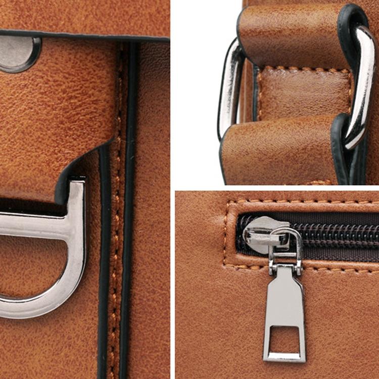 Men Outdoor Messenger Bag Dark Brown Small Size Ideal For Sports & Leisure 8