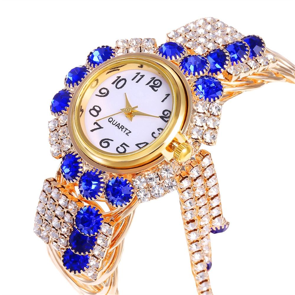 Diamond Pendant Quartz Bracelet Watch for Women - Wild and Unique - Pink 4