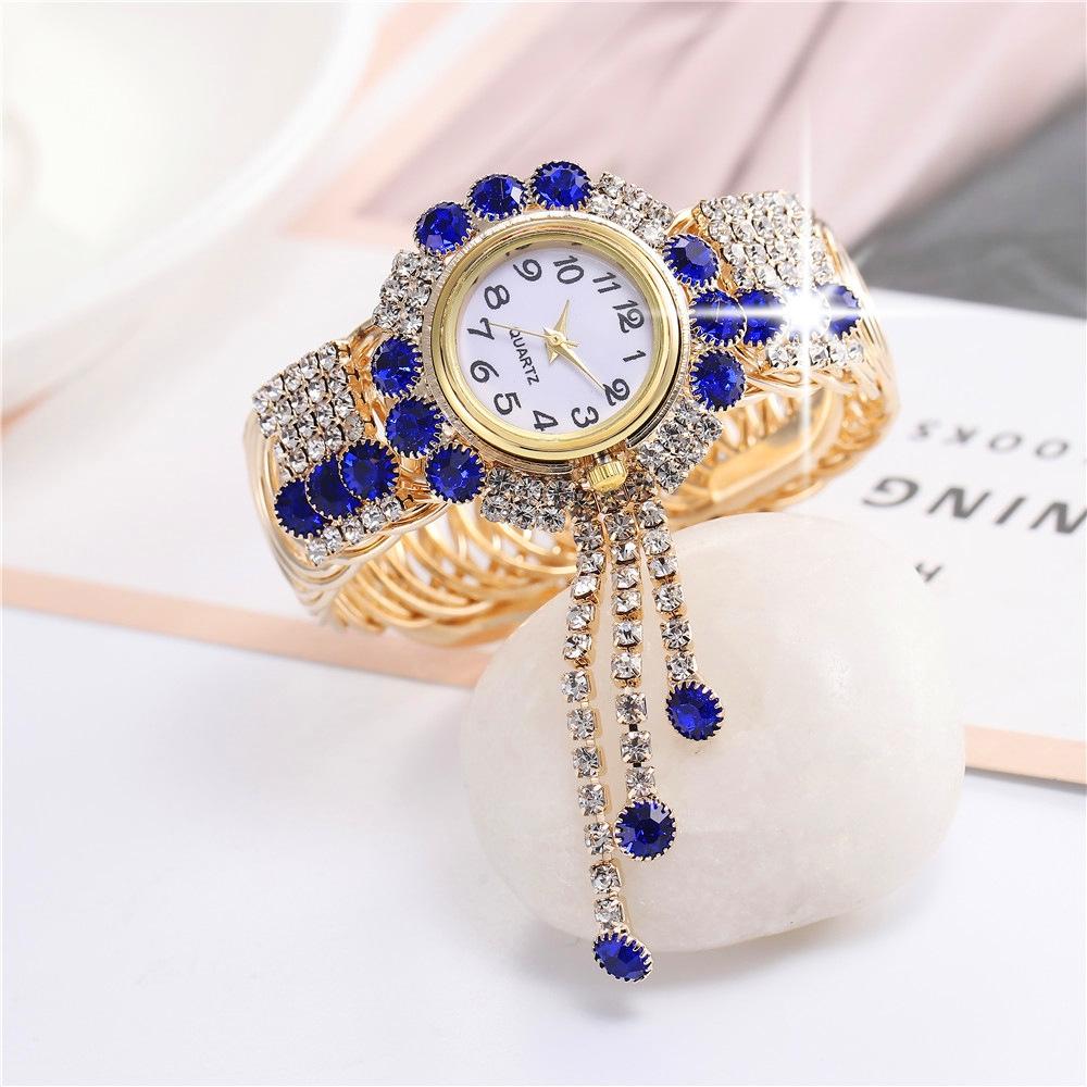 Diamond Pendant Quartz Bracelet Watch for Women - Wild and Unique - Pink 6