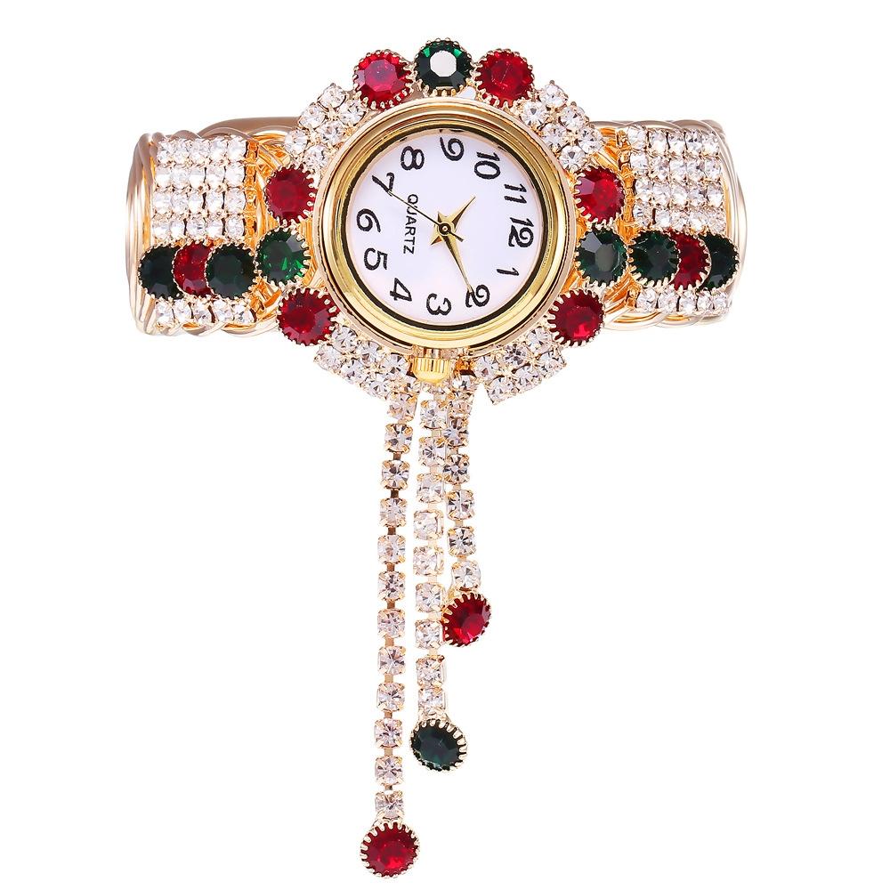 Diamond Pendant Quartz Bracelet Watch for Women - Wild and Unique - Pink 11