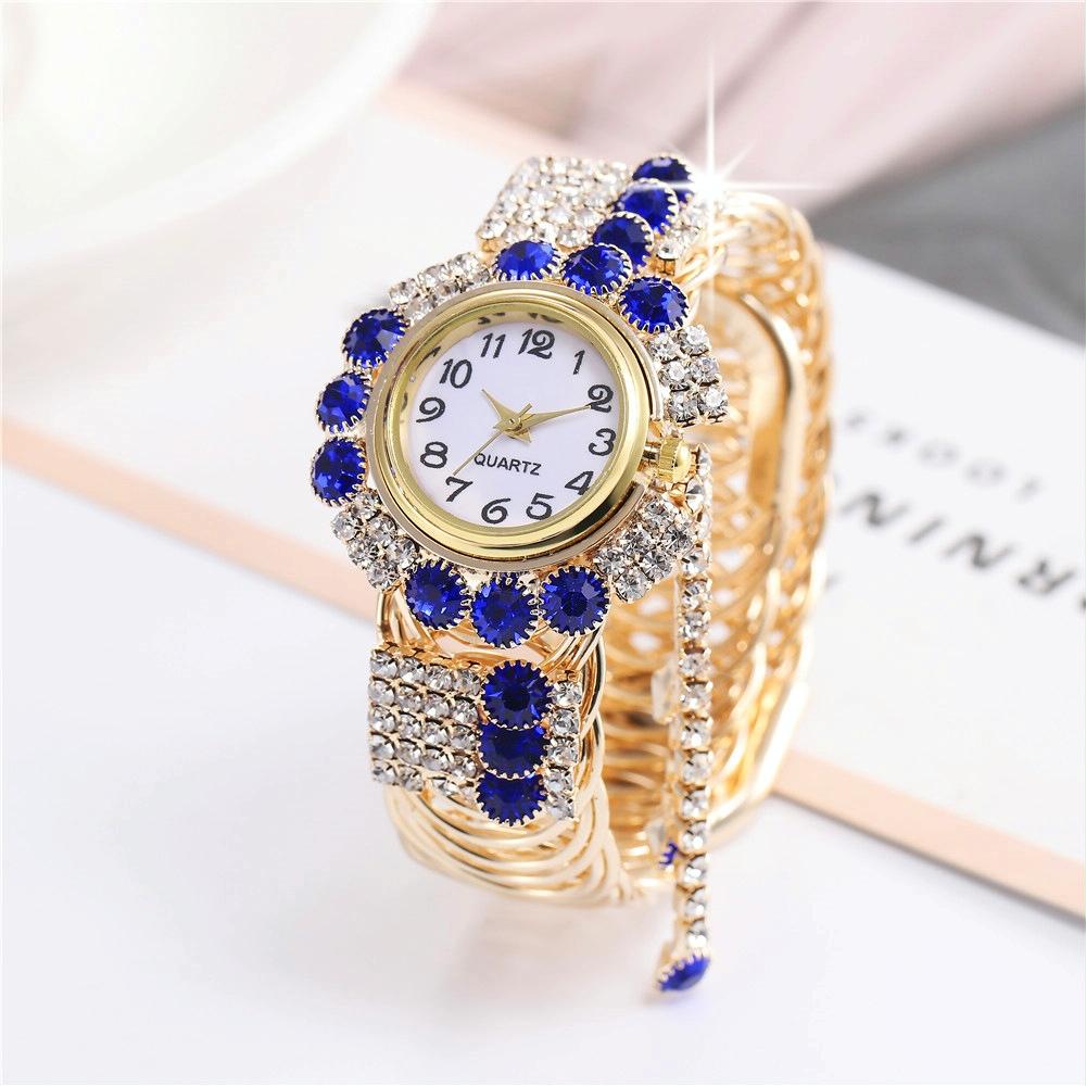 Diamond Pendant Quartz Bracelet Watch for Women - Wild and Unique - Pink 12