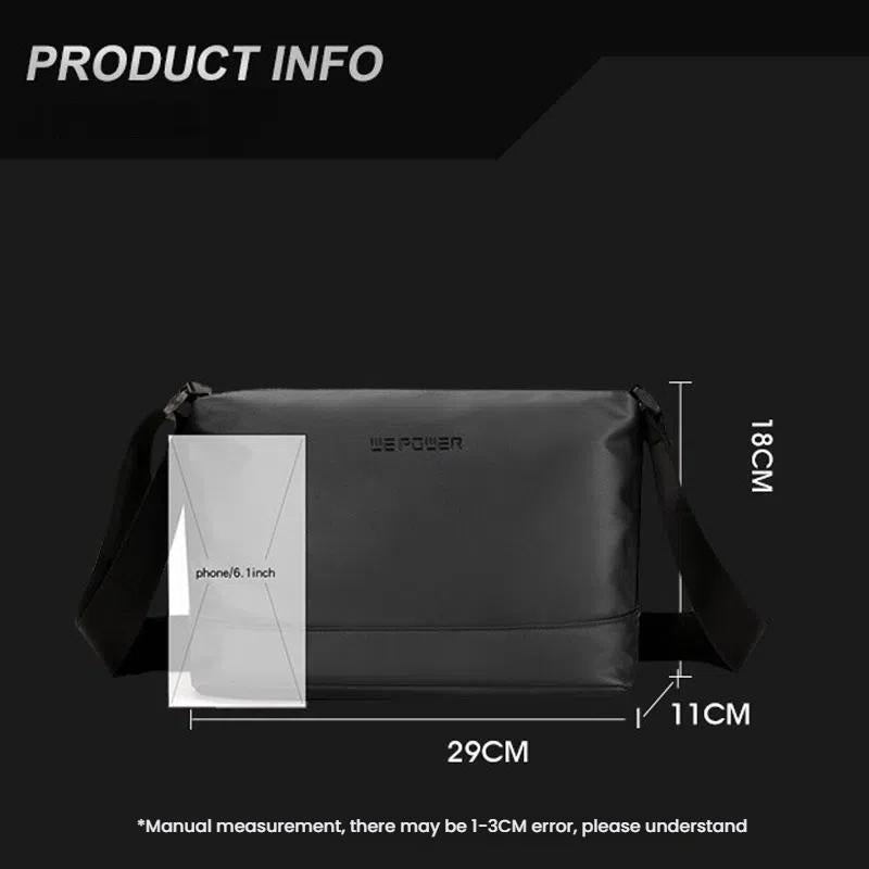 Lightweight Men Shoulder Bag For Commuting - Army Green 10