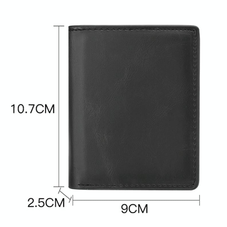 Rfid Blocking Short Wallet with Automatic Pop Up - Dark Brown