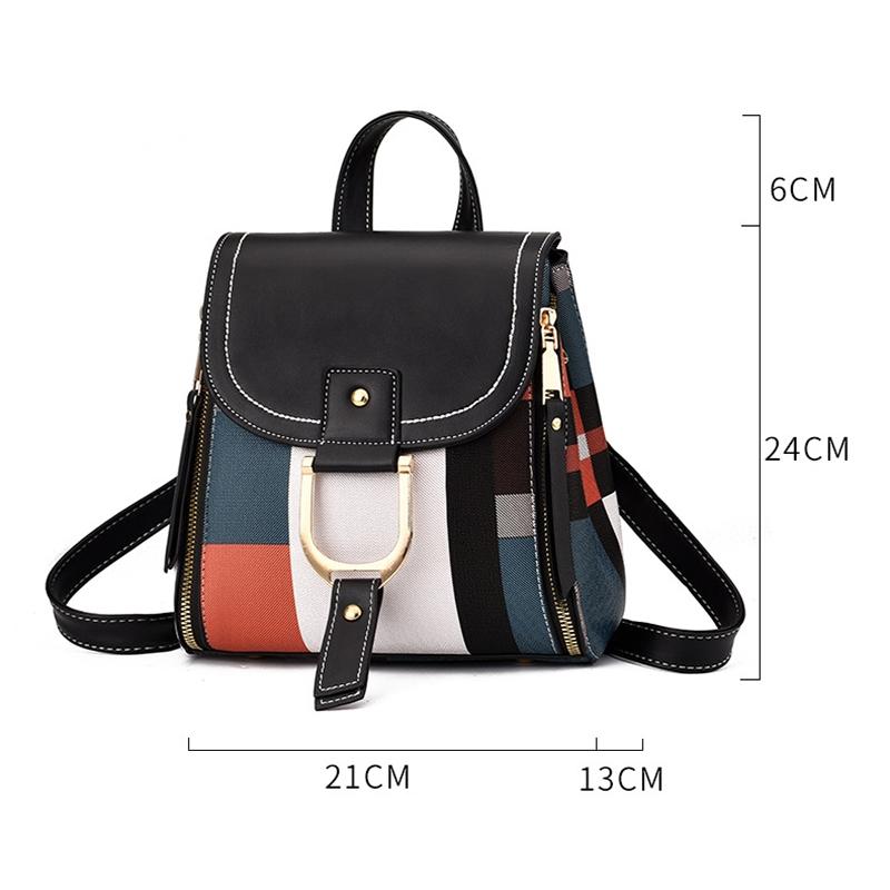 Stylish Ladies Leather Backpack - Soft Pu Material - Black 4