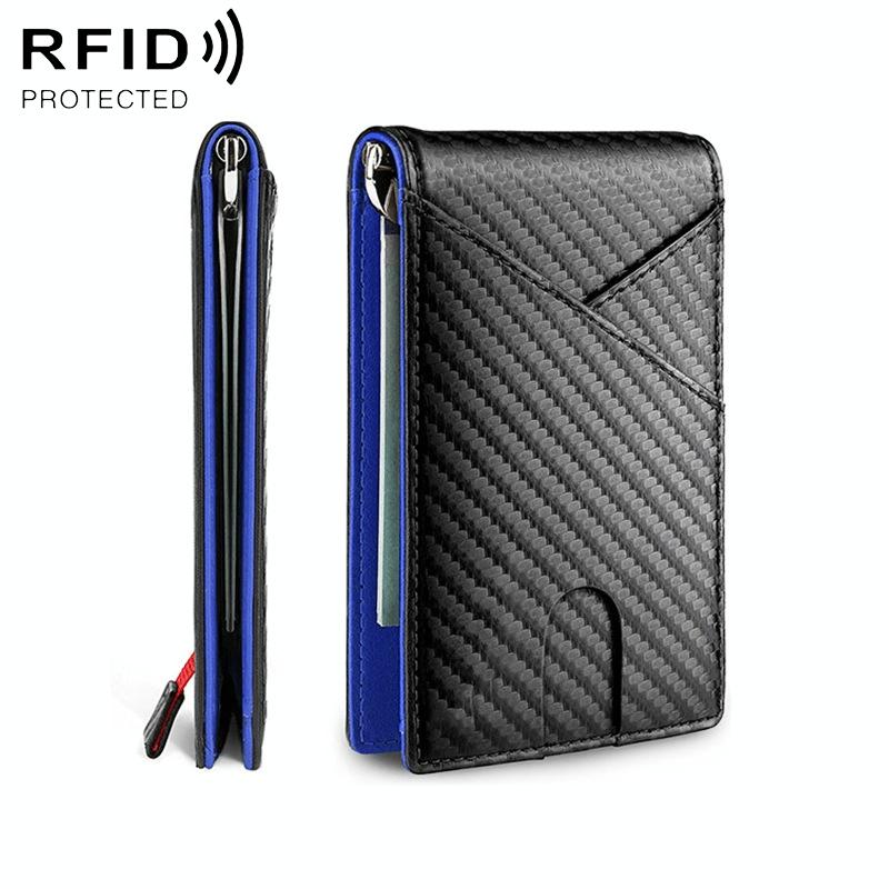 Carbon Fiber Business Wallet for Men - Rfid Protection - Blue 8