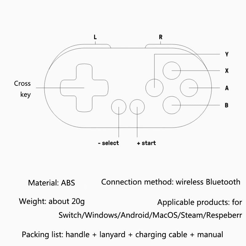 Wireless Tooth Handle for Switch / Windows / Android / Macos / Steam - Mini - Pink 5
