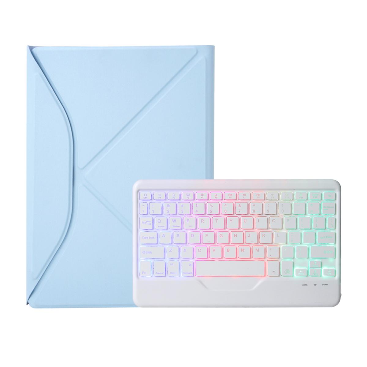 Bluetooth Keyboard Leather Tablet Case With Pen Slot And Backlight - Green 14