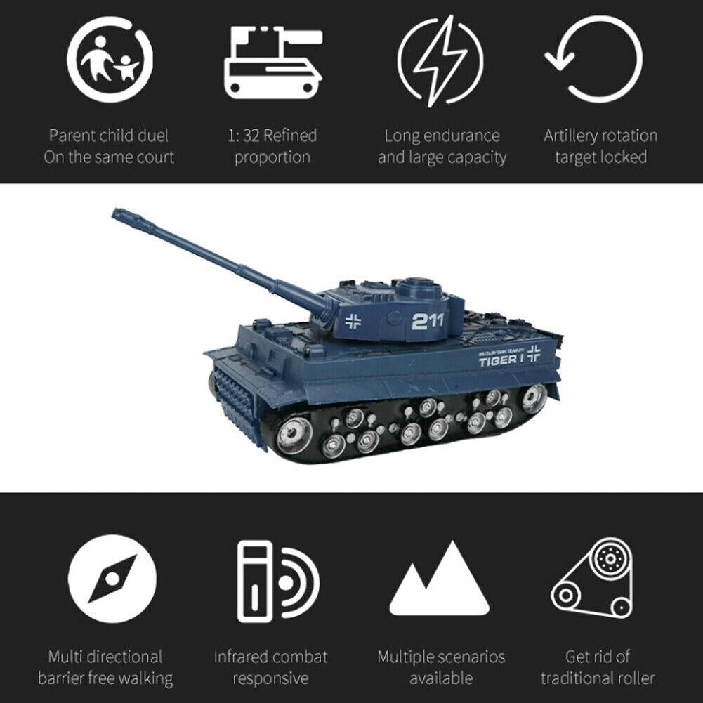 1 32 Four-way Rc Tank with Remote Control - Yellow 6
