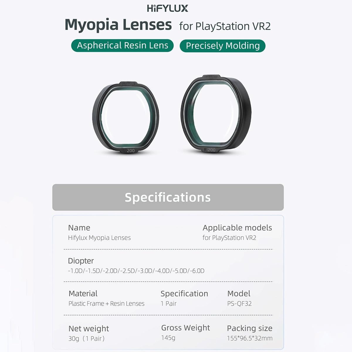 Vr2 Hifylux Myopia Glasses for Playstation - Enhance your Gaming Experience - -2.0D 4