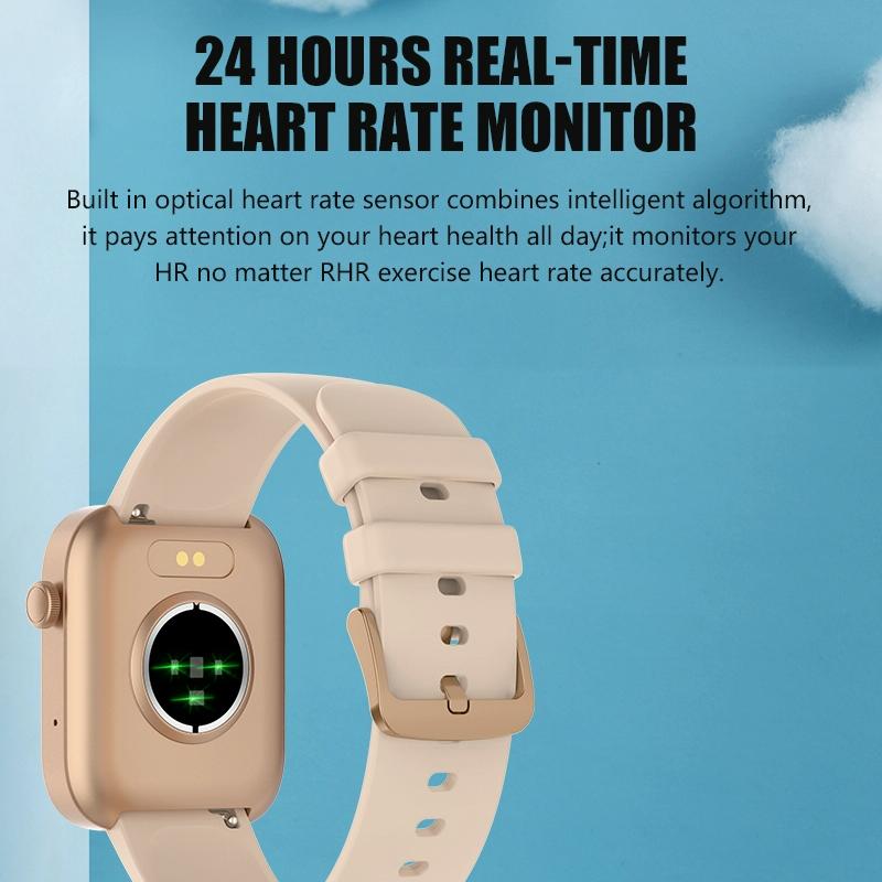 1.8 Inch Tft Screen Bluetooth Smart Watch Support Heart Rate Monitoring & 100+ Sports Modes - Gold 6
