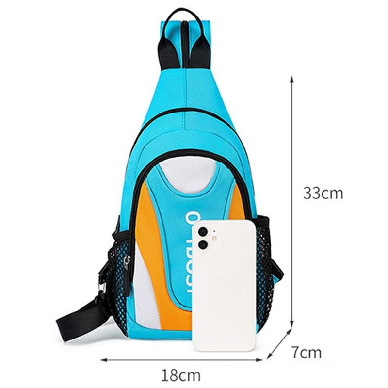 Multifunctional Crossbody Backpack For Outdoor Adventures - Sky Blue And Yellow 6