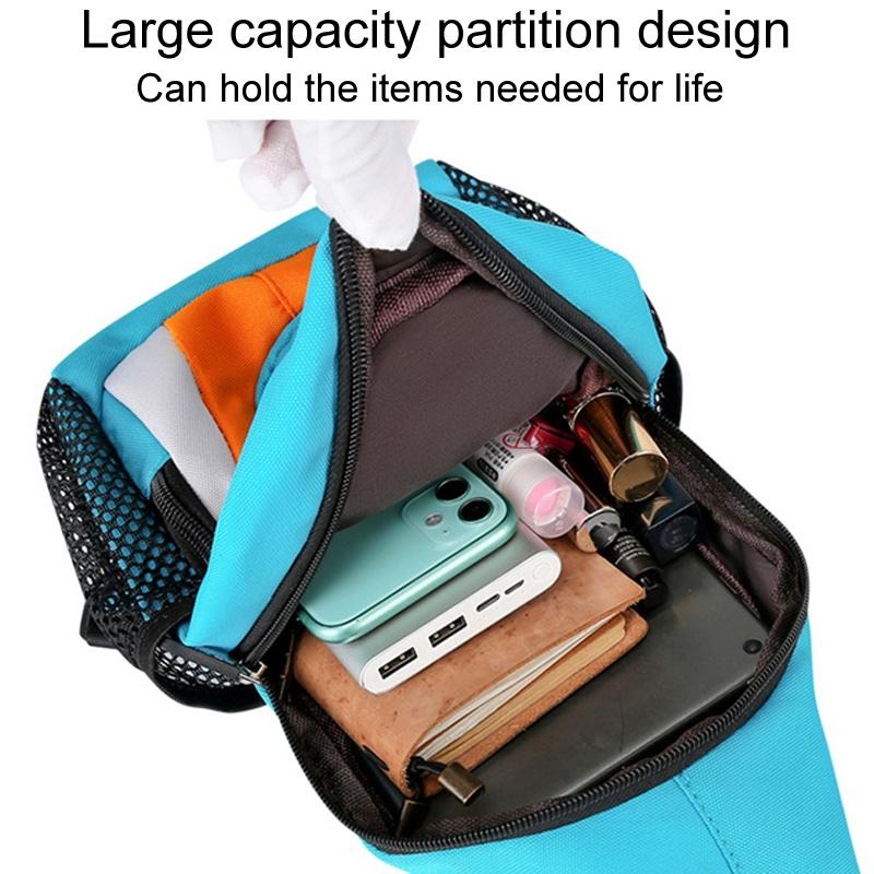 Multifunctional Crossbody Backpack For Outdoor Adventures - Sky Blue And Yellow 12