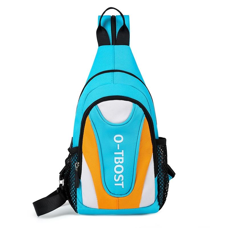 Multifunctional Crossbody Backpack For Outdoor Adventures - Sky Blue And Yellow 15