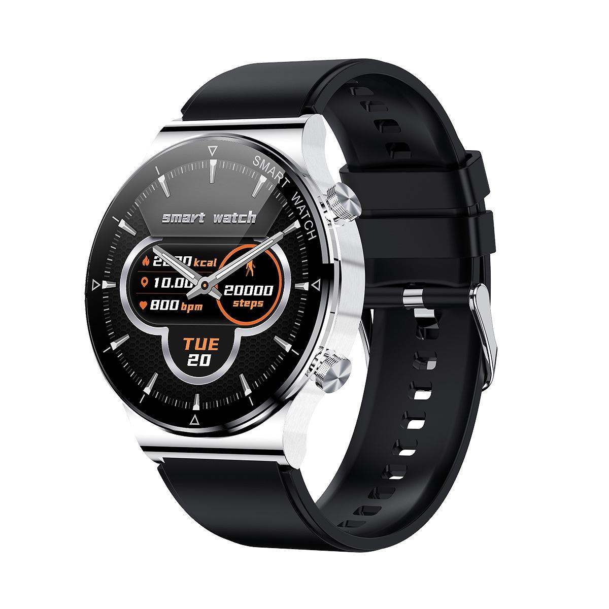 1.32 Inch Heart Rate Sleep Monitoring Smart Watch - Black Leather 11