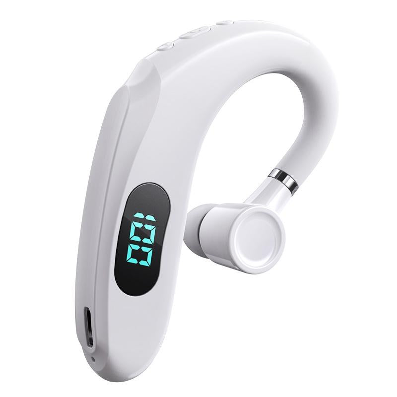 Wireless Bluetooth Earhook Earphones with Digital Display - Business Sports - Green 12
