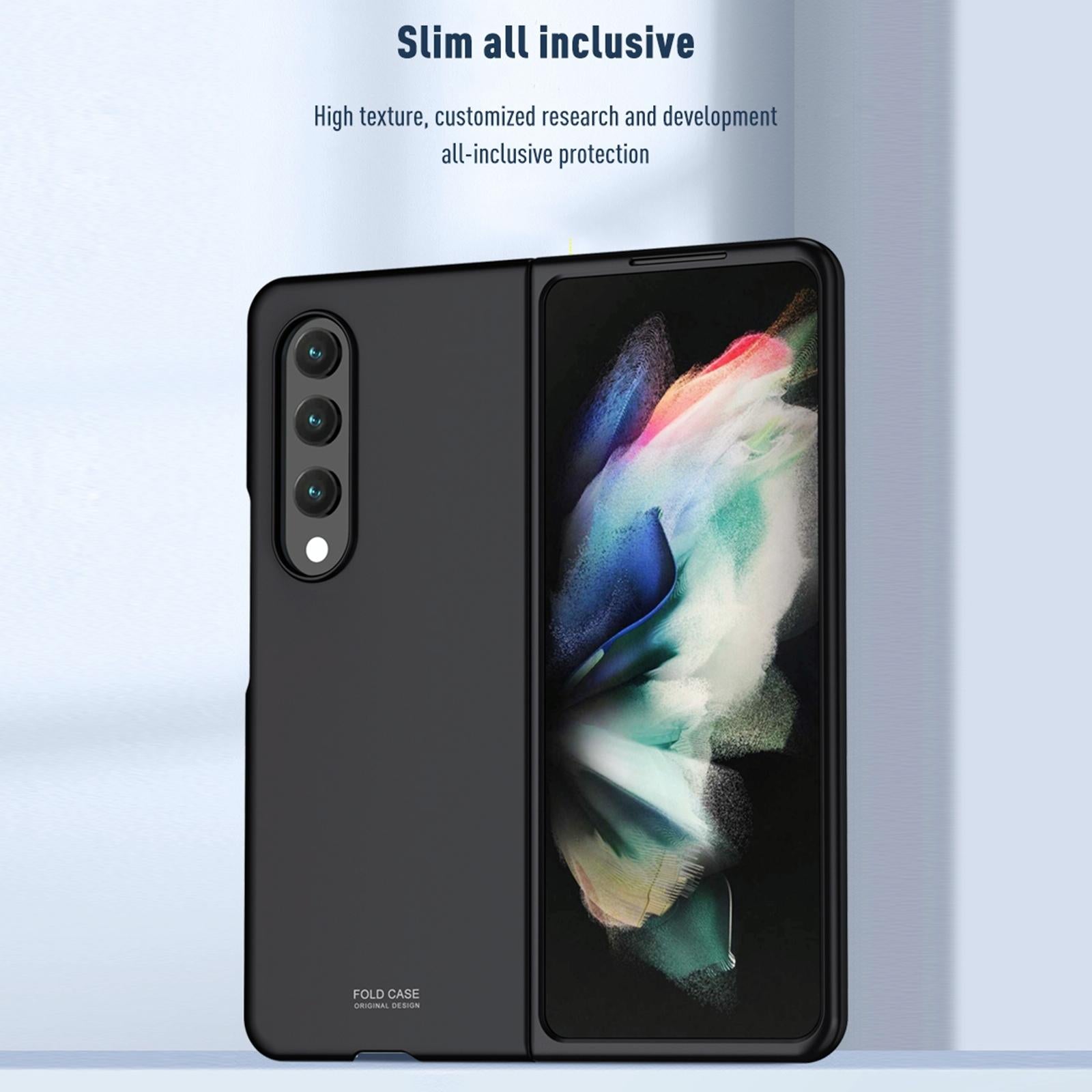 For Samsung Galaxy Z Fold4 5G Shockproof Skin - Breathable & Protective - Red 3