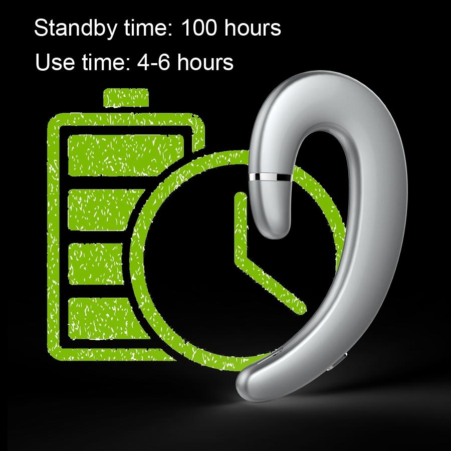 Waterproof Wireless Earphone with Mic for Android / Iphone - Silver 9
