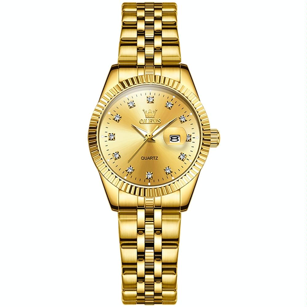 Women Luminous Diamond Quartz Watch - Waterproof - White
