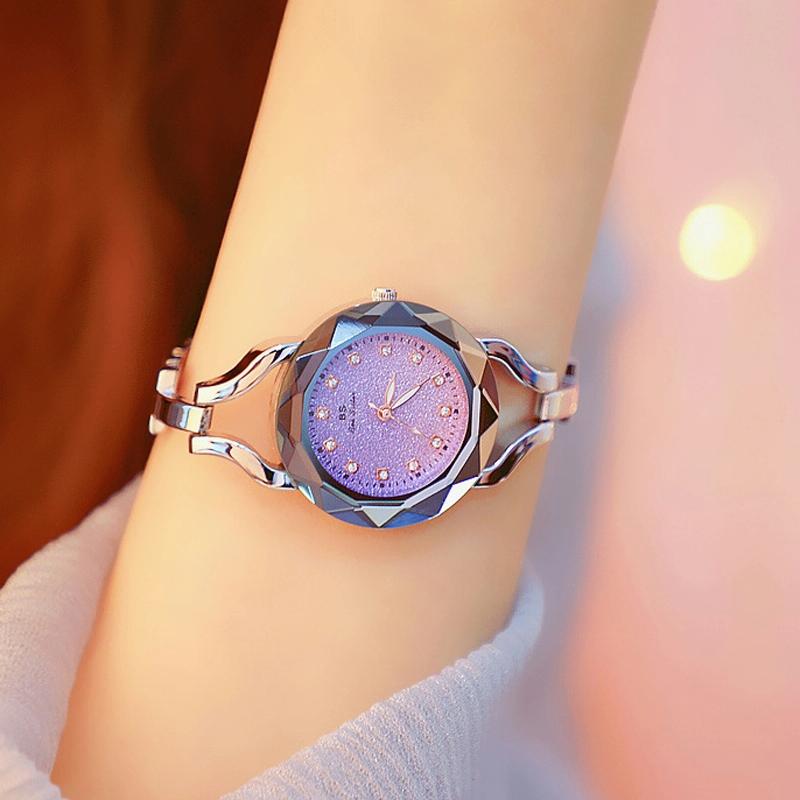 Sparkling Aurora Star Diamond Chain Watch for Women - Rose Gold 3