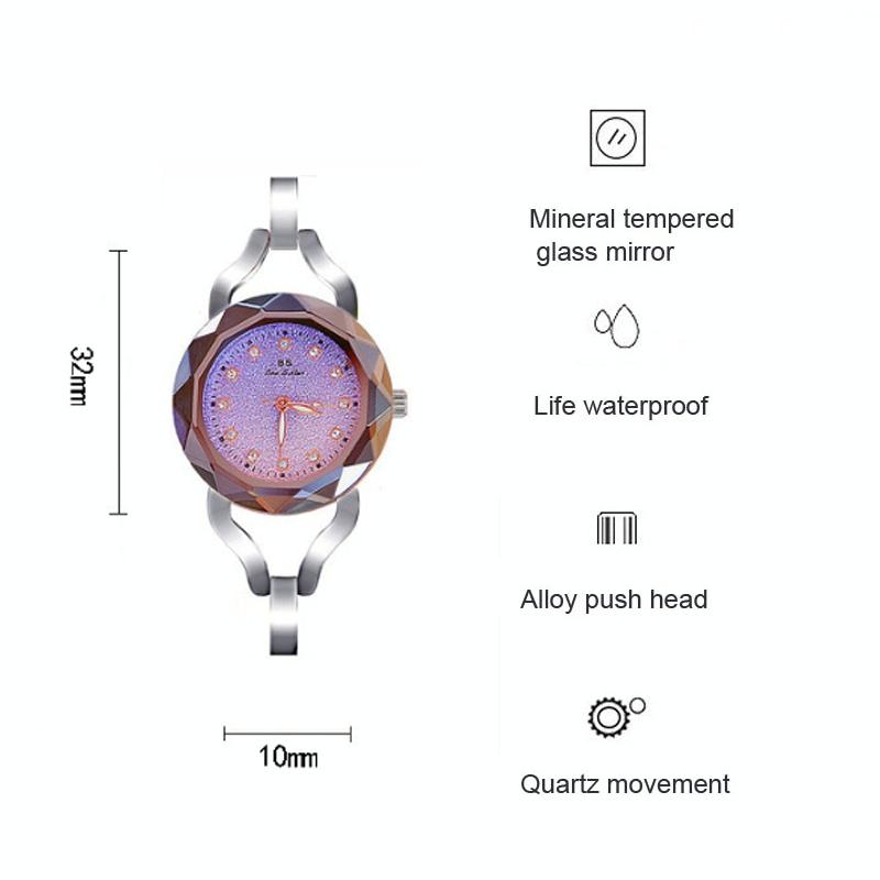 Sparkling Aurora Star Diamond Chain Watch for Women - Rose Gold 5