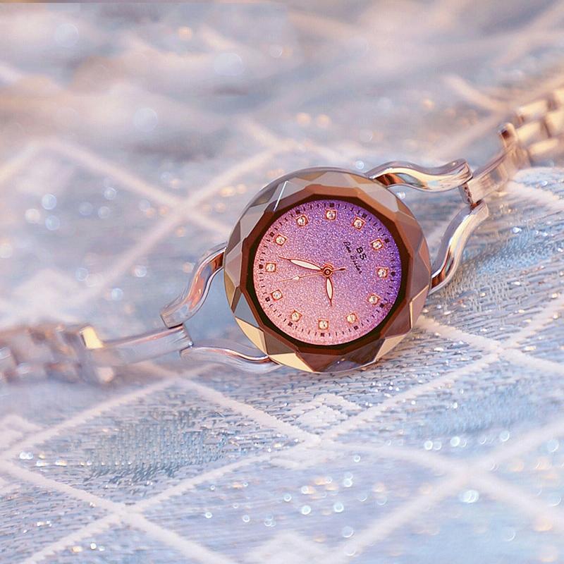Sparkling Aurora Star Diamond Chain Watch for Women - Rose Gold 6