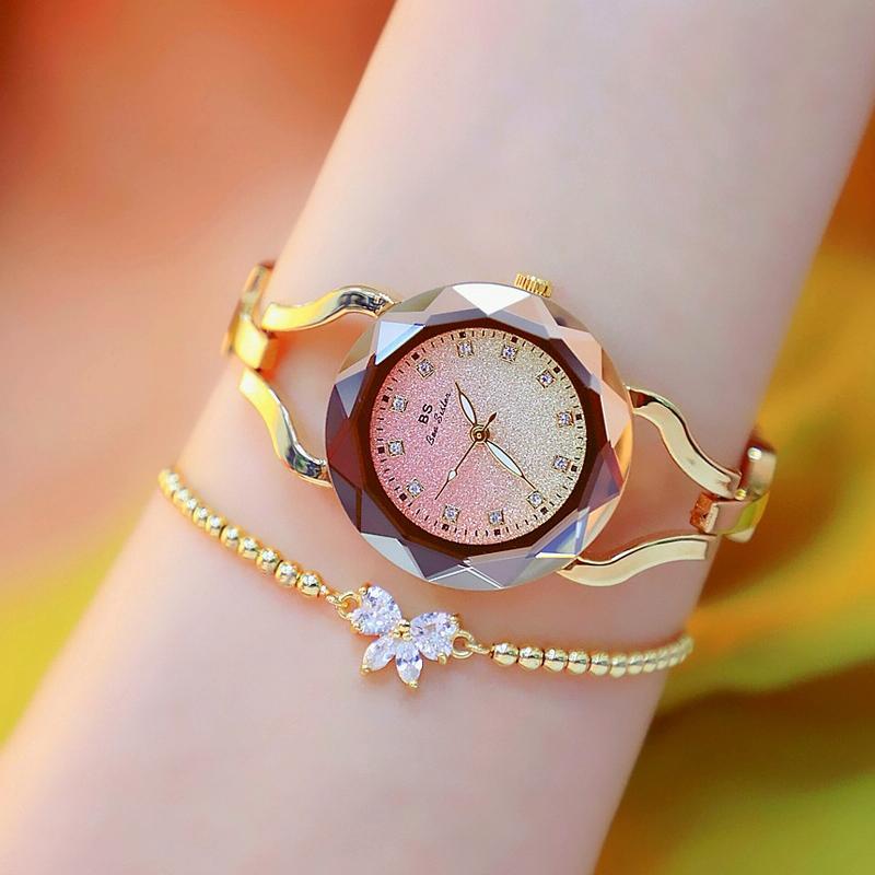 Sparkling Aurora Star Diamond Chain Watch for Women - Rose Gold 9
