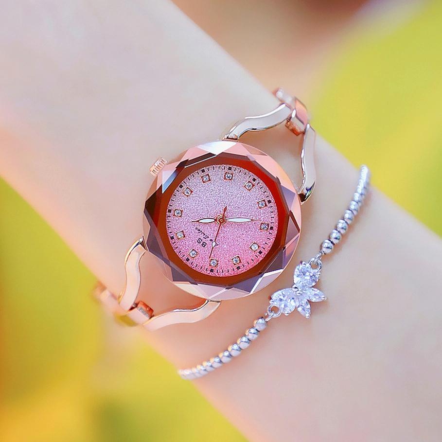 Sparkling Aurora Star Diamond Chain Watch for Women - Rose Gold 10