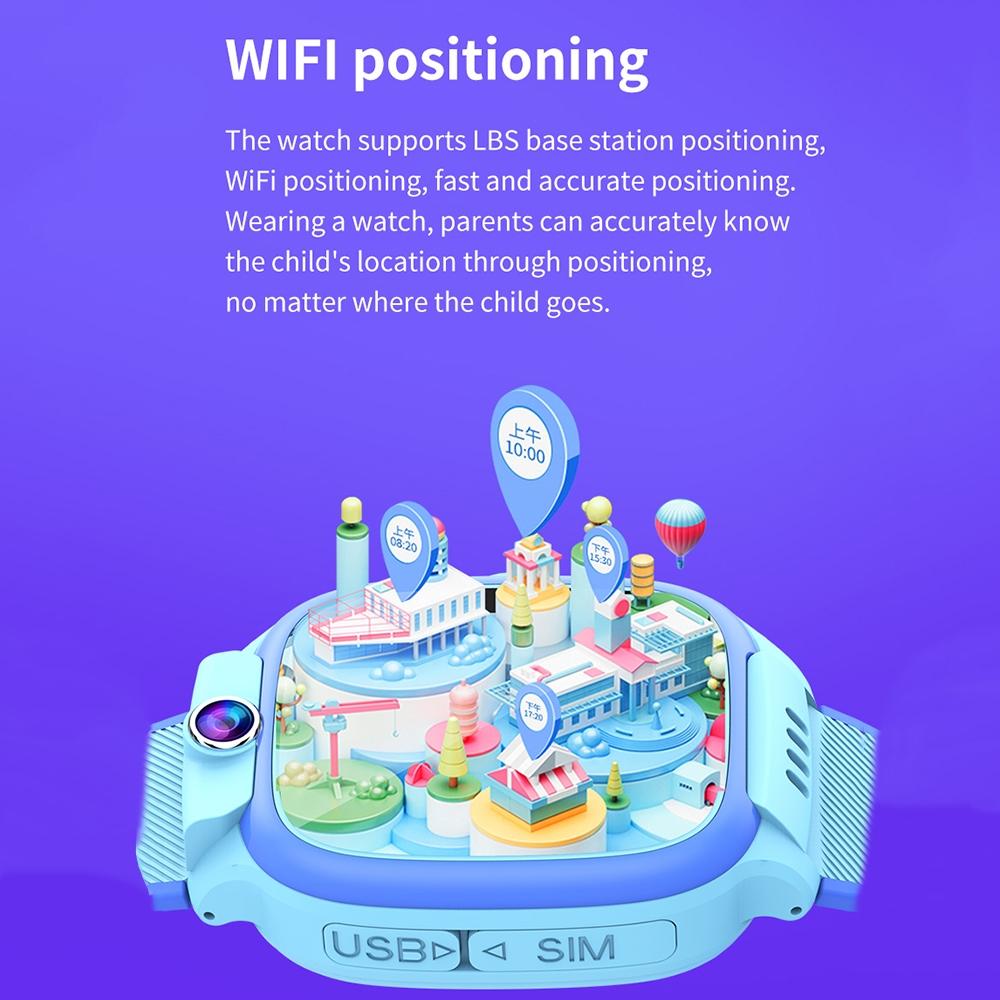 1.44 Inch 4G Video Call Waterproof Smart Children Phone Watch With Sos Function - Pink 13