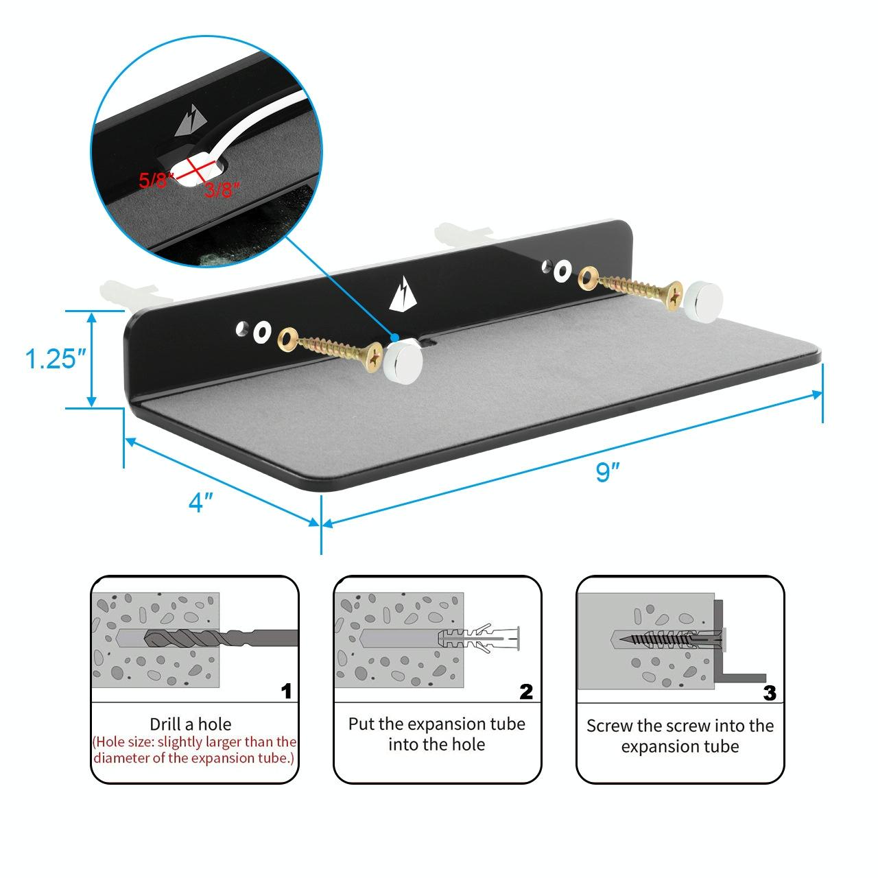 Bluetooth Speaker Wall Storage Bracket - Home Living Room Organizer - Transparent 4