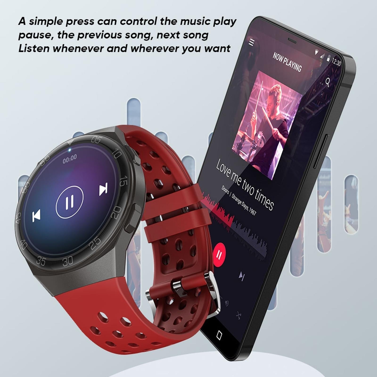 1.28 Inch Ips Screen Bluetooth 5.0 Ip67 Waterproof Smart Watch Support Sleep Monitor / Multi-Sports Mode / Heart Rate Monitor / Blood Pressure Monitoring - Black 10
