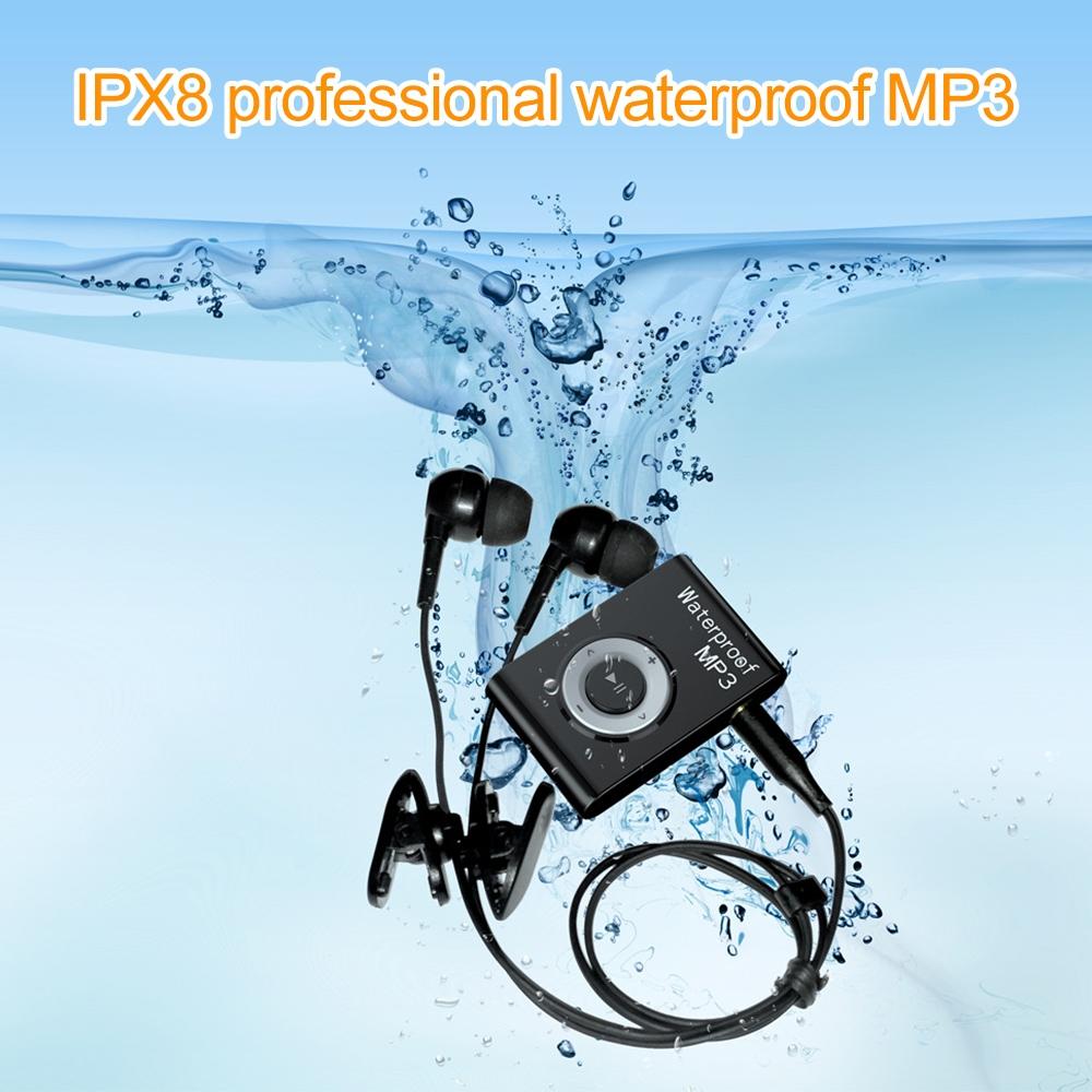 Waterproof Mp3 Player For Swimming & Diving 4Gb Memory Fm Radio Blue 6