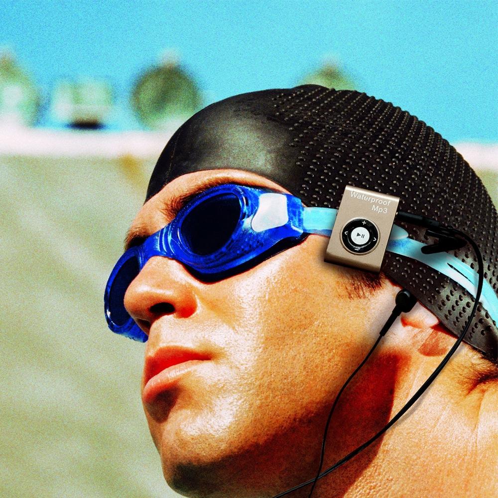 Waterproof Mp3 Player For Swimming & Diving 4Gb Memory Fm Radio Blue 8