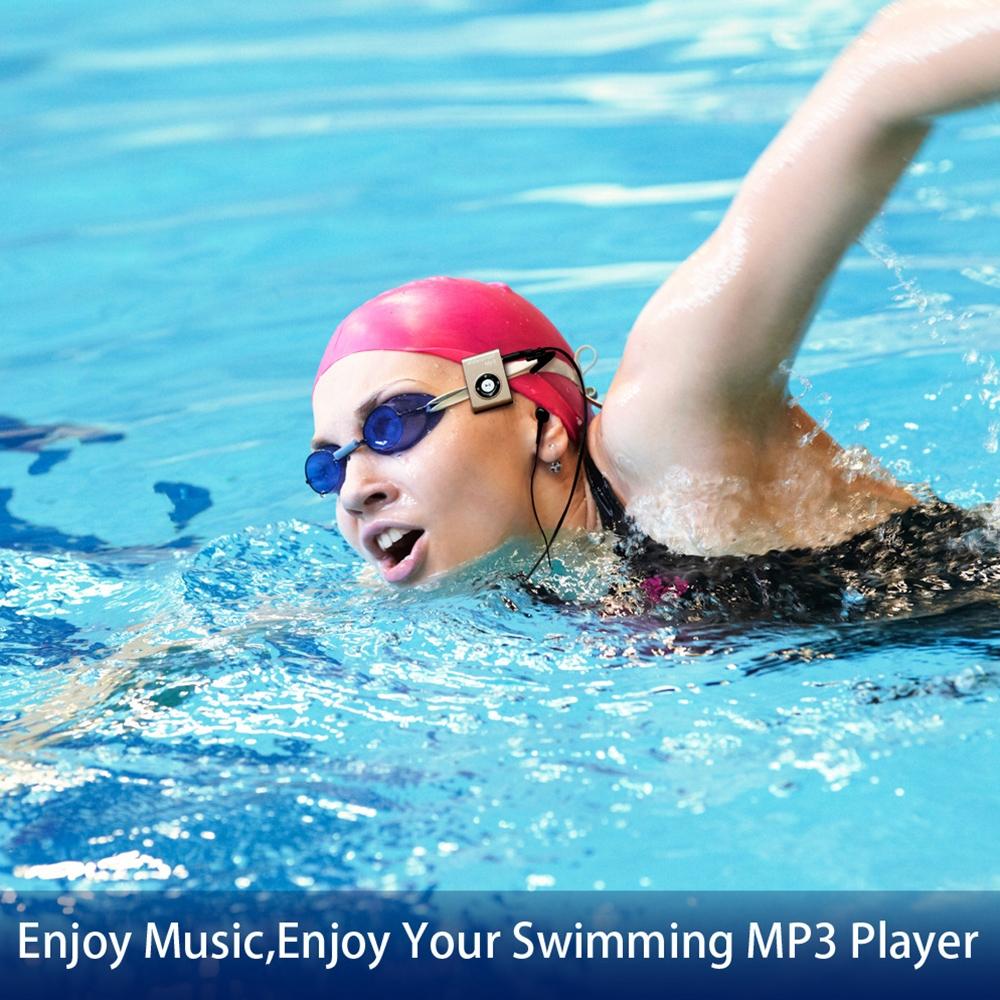 Waterproof Mp3 Player For Swimming & Diving 4Gb Memory Fm Radio Blue 9