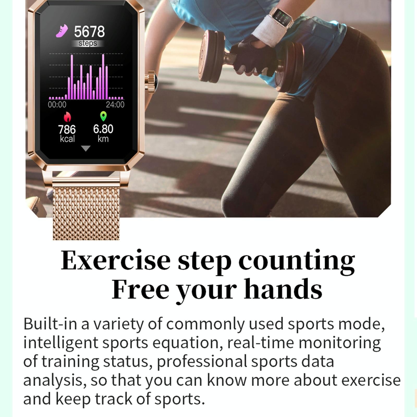 1.13 Inch Women's Smart Watch With Colour Screen & Health Tracking - Silver 6