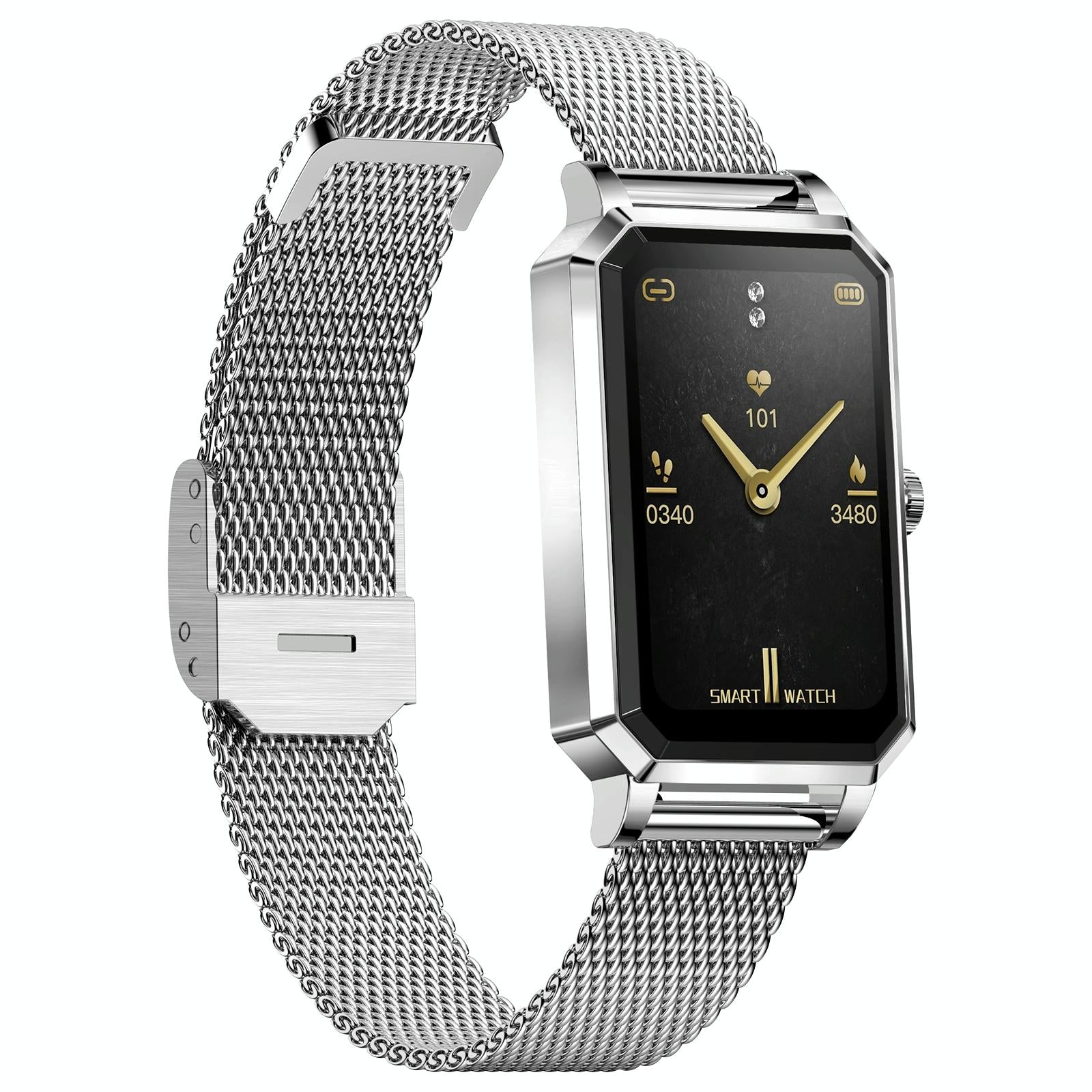 1.13 Inch Women's Smart Watch With Colour Screen & Health Tracking - Silver 10