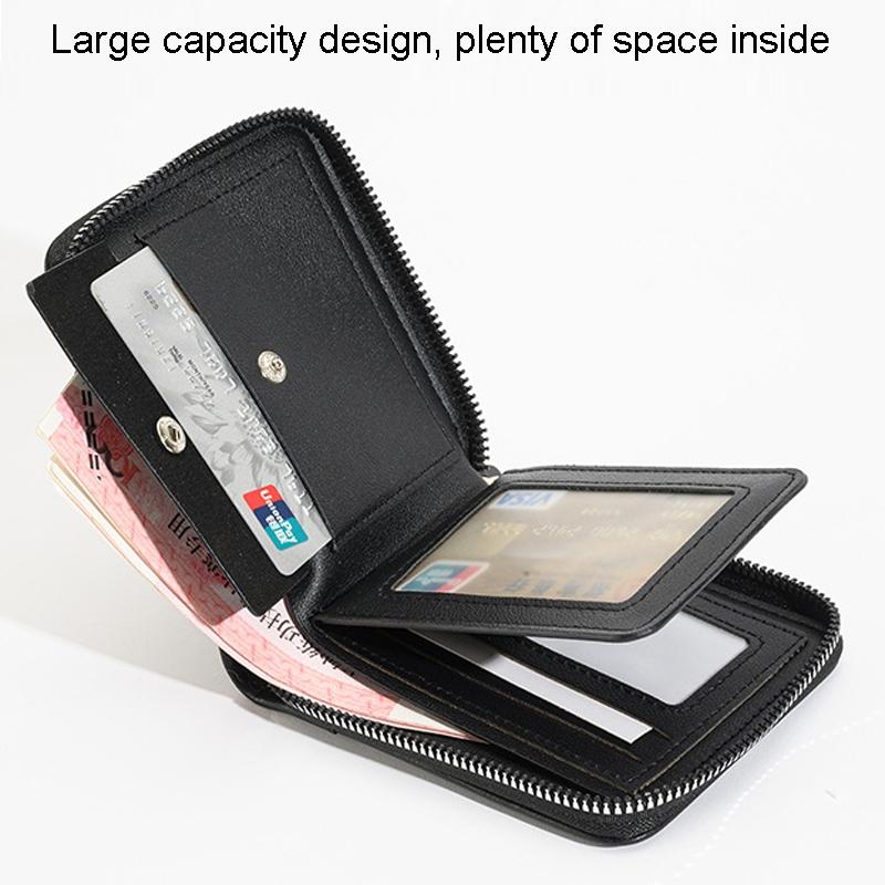 Rfid-protected Men Zip Wallet - Secure & Stylish - Brown 7