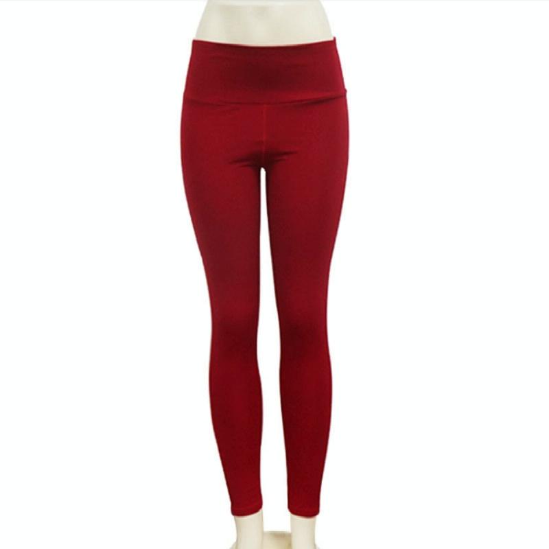 High Elastic Yoga Pants With Pockets For Women Stretch Leggings For Jogging Workout And Running Size S - Gray 5