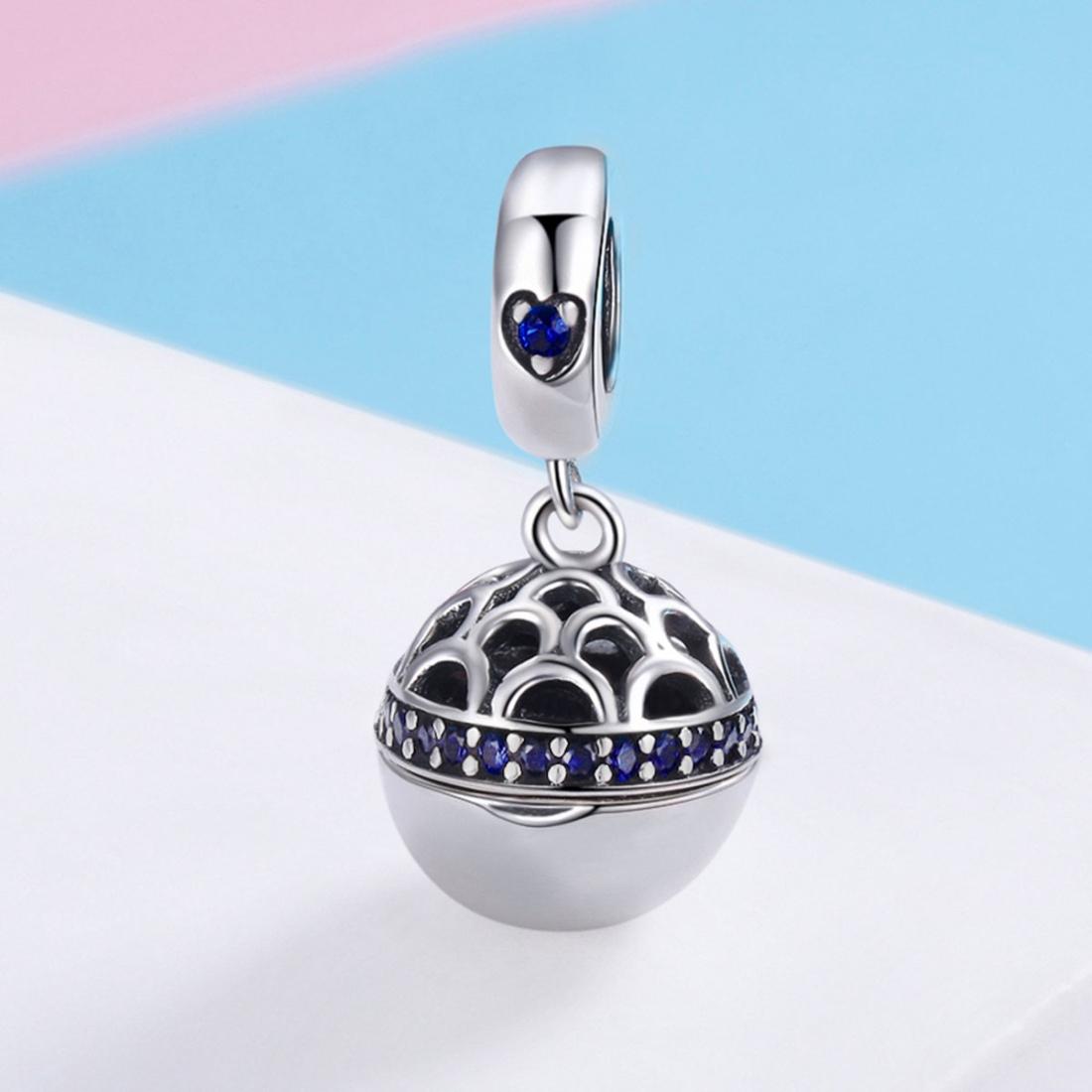 925 Sterling Silver Surprise Love Pendant For Diy Bracelets & Necklaces - Blue 10
