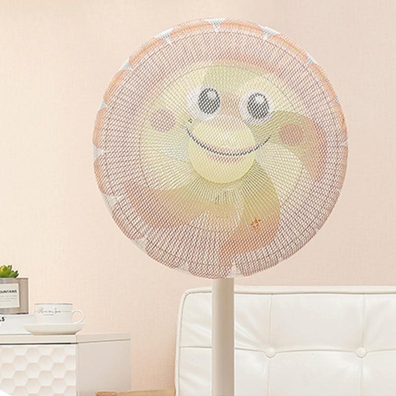 16 Cartoon Children Electric Fan with All-inclusive Mesh Protection Net and Anti-pinch Hand Cover - Safe and Fun - Sun Flower 3